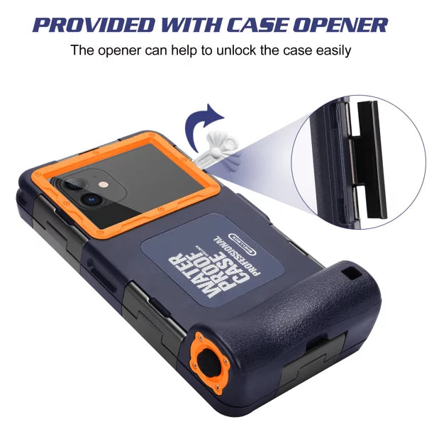 UrbanX Professional [15m/50ft] Swimming Diving Surfing Snorkeling Photo Video Waterproof Protective Case Underwater Housing for  Xperia X Performance And all Phones Up to 6.9 Inch LCD with Lanyard