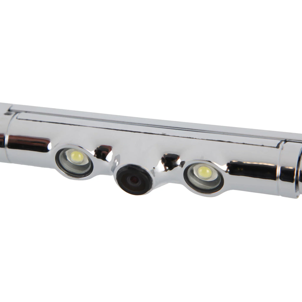 BOYO VTL405LTJ - Ultra Slim Bar-Type License Plate Backup Camera with Active Parking Lines and LED Lights (Chrome)