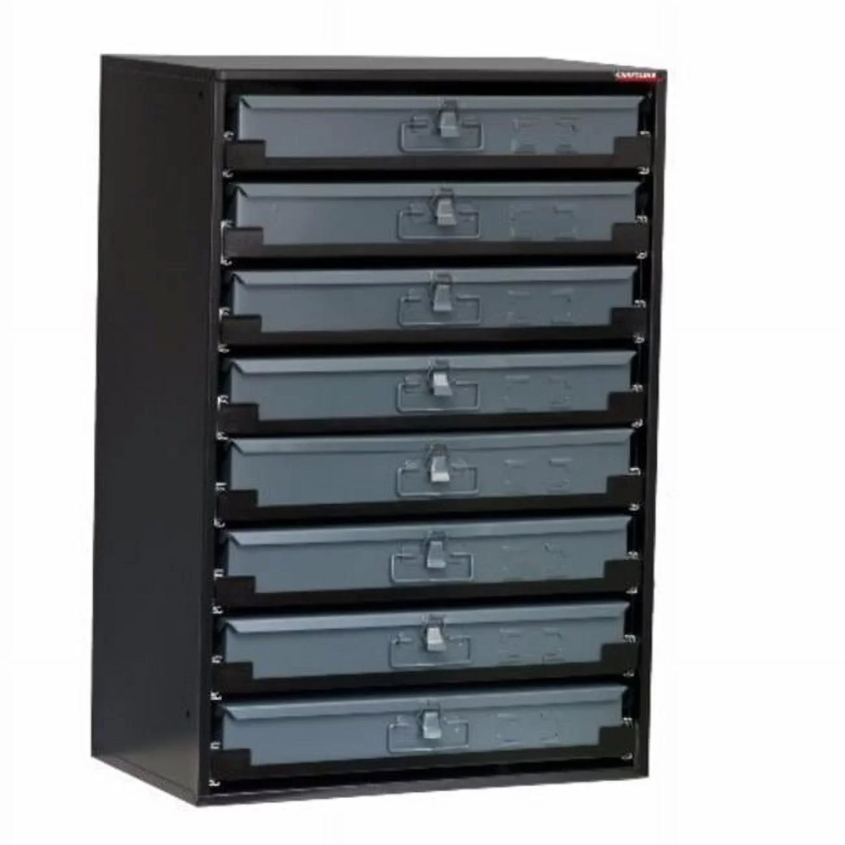 8-Drawer Heavy Duty Metal Sliding Rack Cabinet  Black