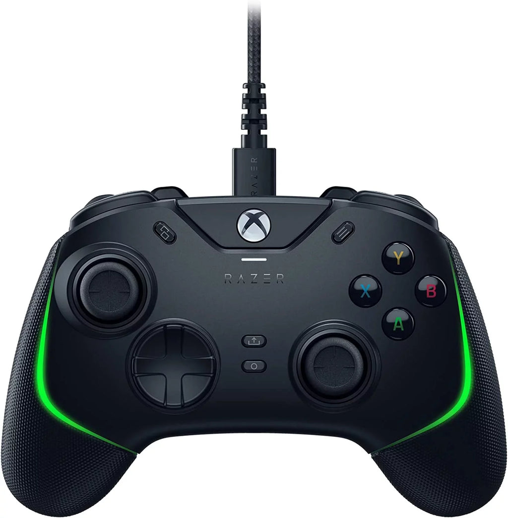 '- Wolverine V2 Wired Gaming Controller for Xbox Series X|S, Xbox One, PC with Remappable Front-Facing Buttons - Black With Cleaning Manual Kit Bolt Axtion Bundle Like New
