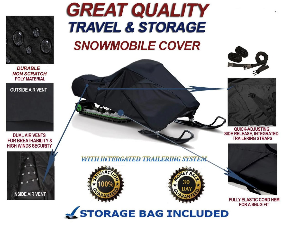 Slush and Mud Protection. Sleds. 300D Snowmobile Travel and Storage protector suitable for 2013-2015 Ski Doo Bombardier GSX SE E-TEC 600 H.O