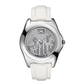 E08504G6 Men White Leather Watch