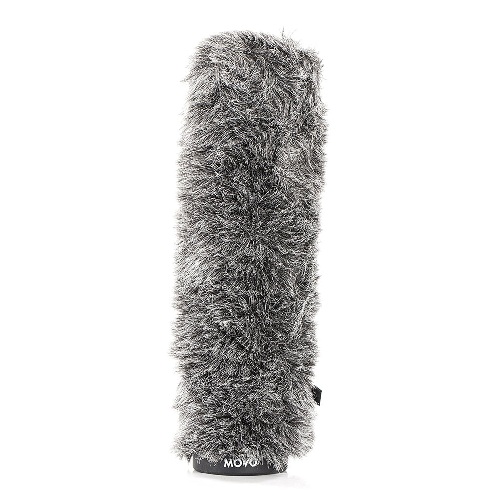 Movo Ws-g270 Furry Rigid Windscreen For Microphones 18-23mm In Diameter And Up To 10.6" [27cm] Long - Dark Gray
