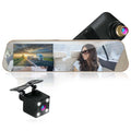 Pyle PLCM4567 - HD 1080p Touchscreen Vehicle Dual DVR Dash Cam - Camera & Monitor System with Waterproof Backup Cam, Night Vision, 4.3’’ Display