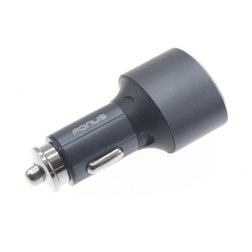 Type-C Coiled USB Cable w 3-Port USB 42W Quick Car Charger Z3R for  Galaxy Note 10 Plus Fold A9 A50 A20 A10e - Sonim XP8 XP3 -  Xperia 5 10 Plus 1 -  Redmi Note 7, Mi Mix 2 9T