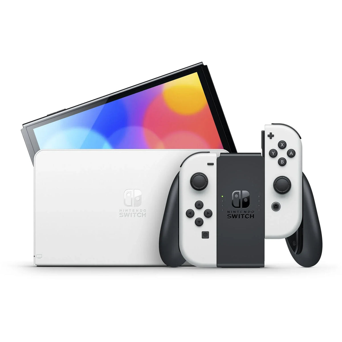 Nintendo Switch OLED Console White with Pokemon Shining Pearl and Screen Cleaning Cloth