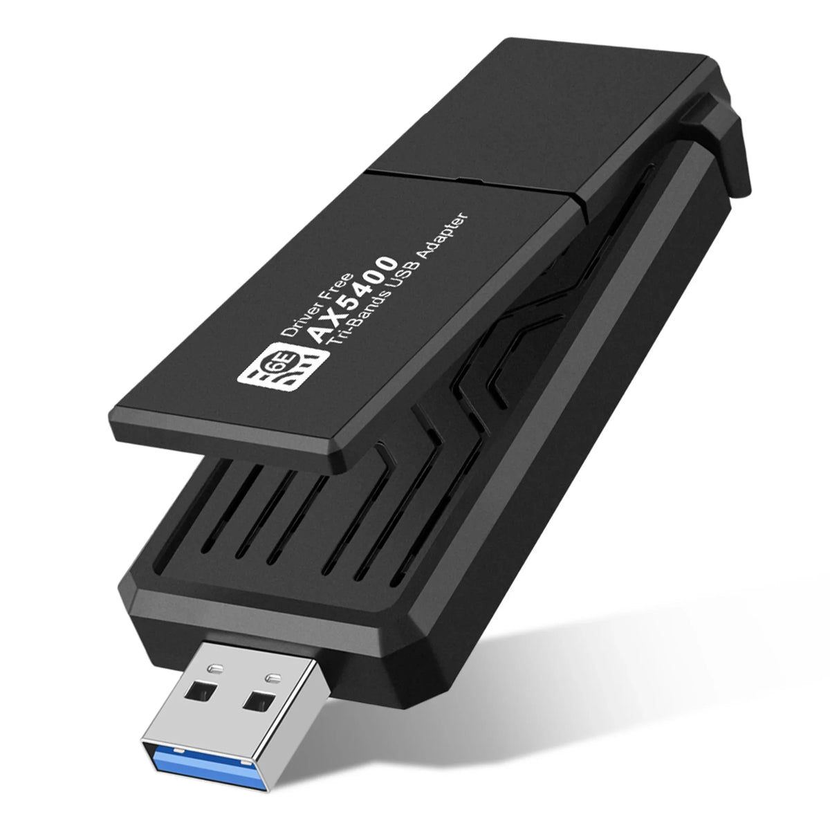 CELECTIGO AX5400 802.11AX WiFi 6E USB 3.0 WiFi Adapter ,for PC Laptop Tri Band 6GHz/5GHz/2.4GHz, WPA3, Wireless USB WiFi Dongle Network Adapter,Only suitable with Windows 11/10, Driver free,Black