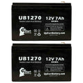 2x Pack - suitable APC SMART-UPS 2000 SURT2000RMXLI Battery - Replacement UB1270 Universal Sealed Lead Acid Battery (12V, 7Ah, 7000mAh, F1 Terminal, AGM, SLA) - Includes 4 F1 to F2 Terminal Adapters