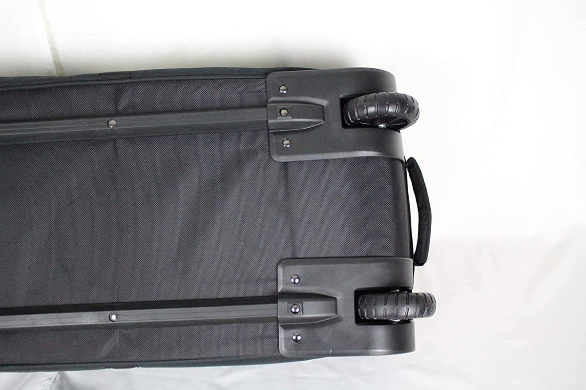 Rolling Double Ski Bag, Padded Double Ski Bag With Wheels For Air Travel, Two External Boot Pockets, Easy To Load, Oversized