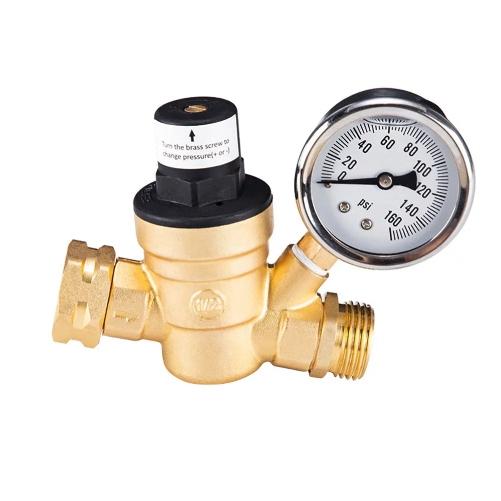 GoolRC Valve,0-160psi And Inlet Reducer With 0-160psi Valve -free Brass Pressure Valve -free Brass Adjustable aqua Screened Filter Rv moisture Pressure With 0-160psi And Pressure Reducer With