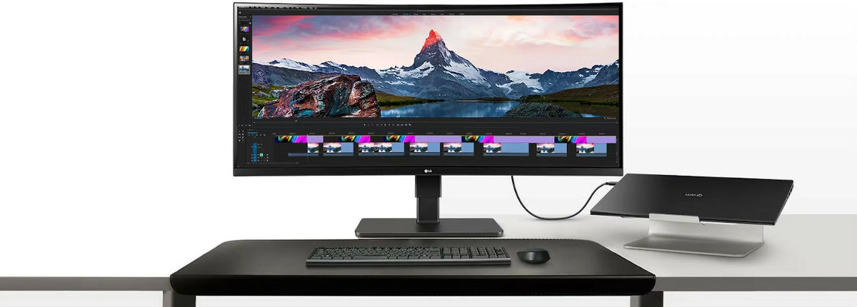 Ultrawide 34\" 3440 x 1440 LED HDR10, sRGB Curved Monitor, Textured Black, 34BQ77QB-B