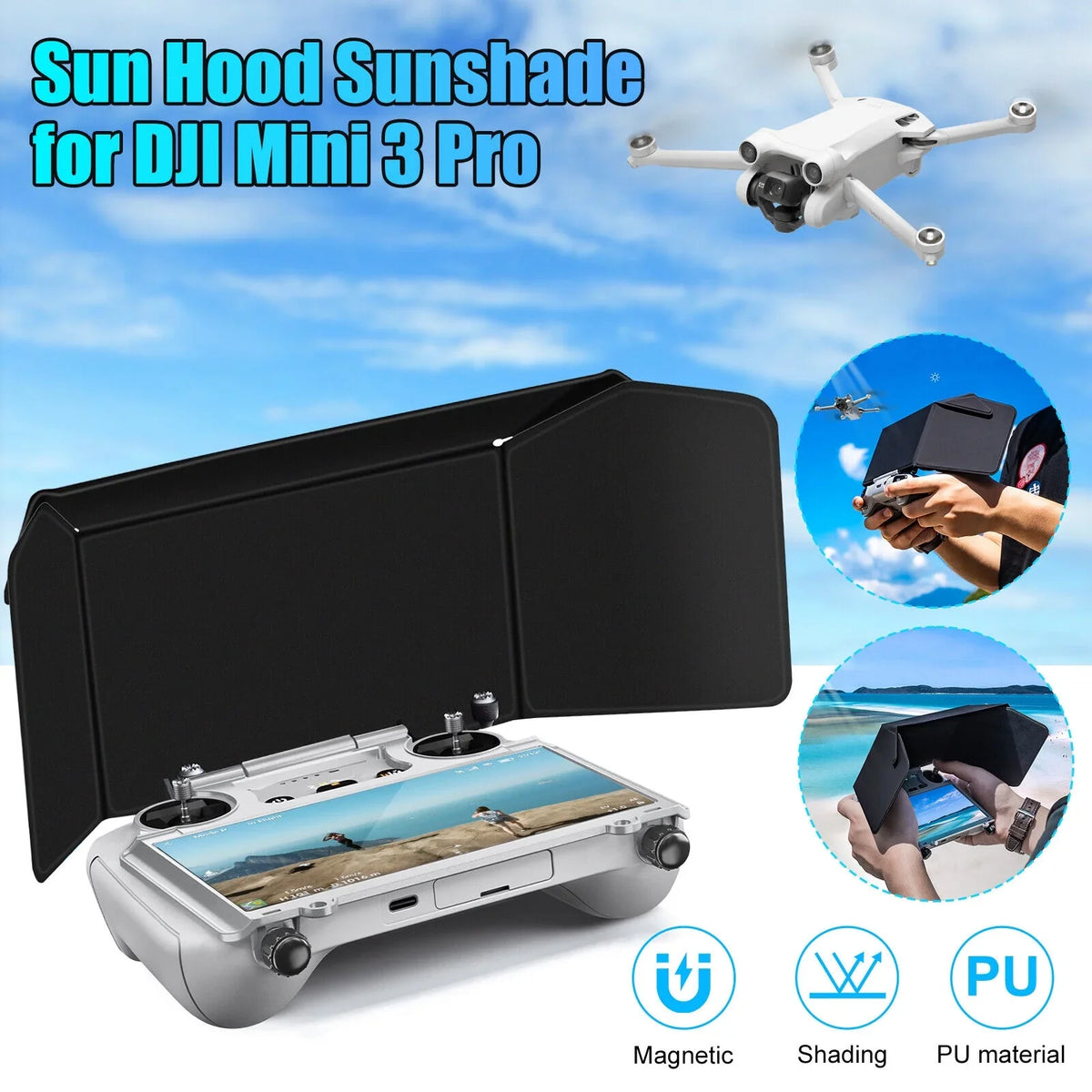 RC Controller Protector Sun Hood Sunshade shield Accessories for DJI Mini 3 Pro
