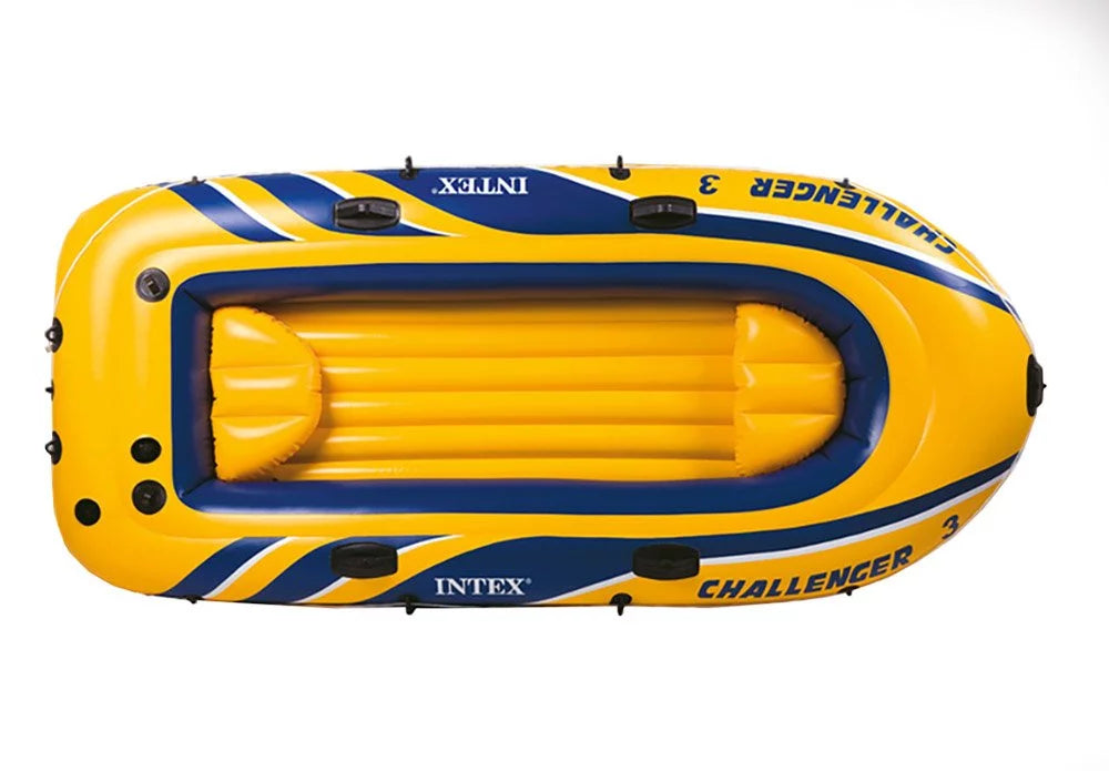 Intex Inflatable Raft ship Set With Pump And Oars, Yellow (3 Pack)