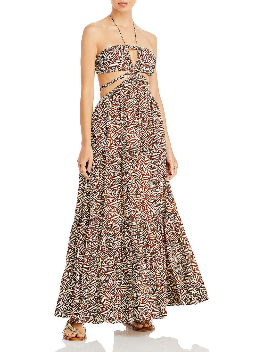 Jonathan Simkhai Womens Printed Dress wrap-Up