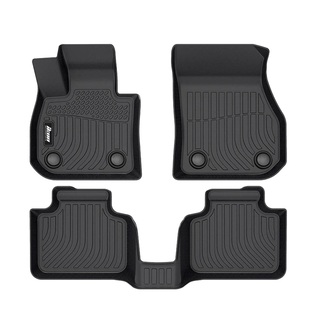 Ikon Motorsports 3D TPE Floor Mats + Trunk Mat appropriate with 2023-2024  X1 U11 Black All climate Waterproof Anti-Slip Floor Liners Full Set Car Interior Accessories Rear Trunk Tray Cargo Mats 4PC