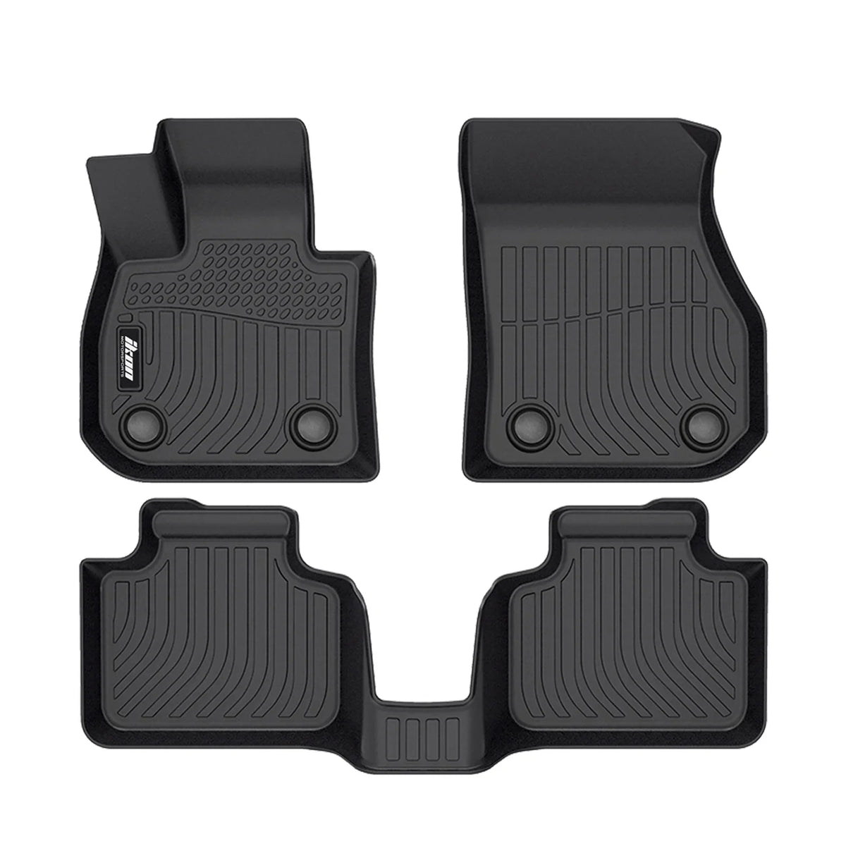 Ikon Motorsports 3D TPE Floor Mats + Trunk Mat appropriate with 2023-2024  X1 U11 Black All climate Waterproof Anti-Slip Floor Liners Full Set Car Interior Accessories Rear Trunk Tray Cargo Mats 4PC