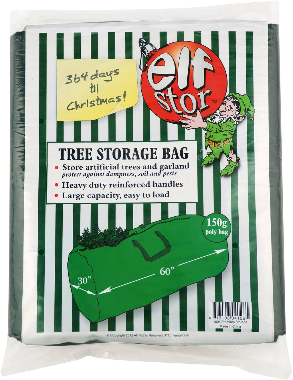 Elf Stor Premium Christmas Storage Bag-61.5"X27.5"X27.5"