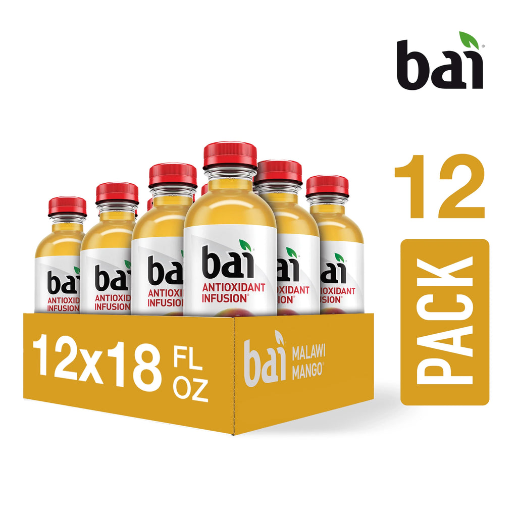 Bai Gluten-Free, Malawi Mango, Antioxidant Infused Drink, 18 Fl Oz, 12 Pack Bottles