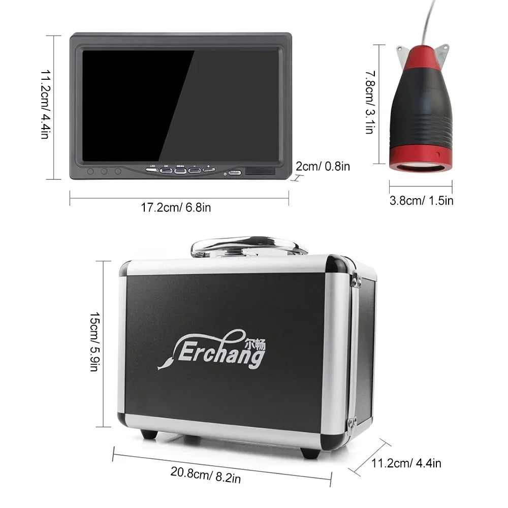 Erchang Undersea camera,Camera vessel Lake Sea Inch Monitor vessel Fish 7 Inch Camera Portable Fish Portable Fish 7 Monitor craft Lake 7 Inch Monitor