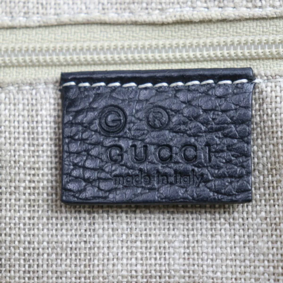 Pre-Owned GUCCI Gucci Interlocking G Handbag 449651 Leather Black Gold Hardware 2WAY Tote Bag Shoulder (Good)