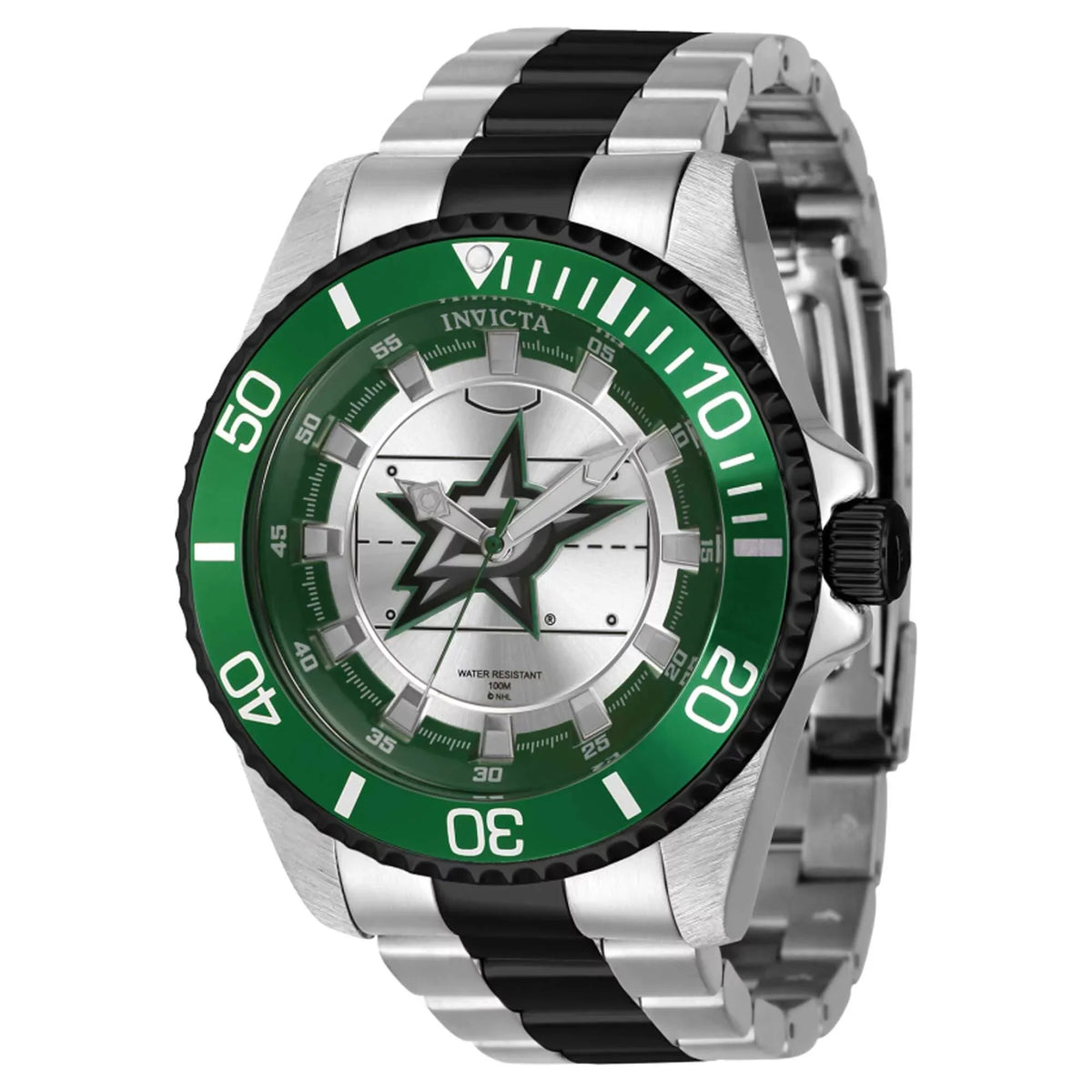 Invicta 42249 Men's NHL Dallas Stars Green and Black Bezel Watch