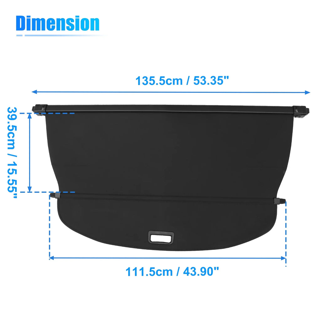 Unique Bargains Retractable Cargo shield Rear Trunk protector Shield Shade Ajustable Fit for Nissan Rogue 2021-2024 Black