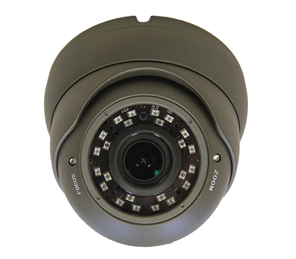 101AV Security Dome Camera 1080P True Full-HD 4 IN 1(TVI, AHD, CVI, CVBS) 2.8-12mm Variable Focus Lens  2.4Megapixel STARVIS Image Sensor IR In/Outdoor WDR OSD Camera (Charcoal)