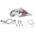 Krator Motorcycle Chrome Spike Air Cleaner Intake Filter appropriate with Harley-Davidson Dyna Custom Applications