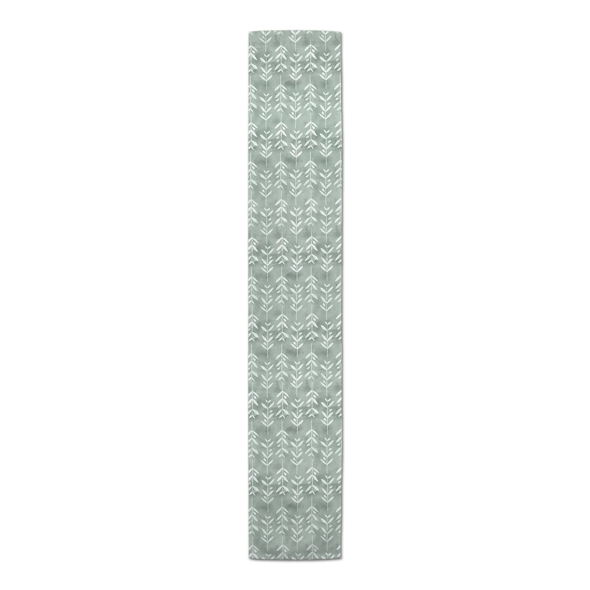 Creative Products Leafy Vine Pattern Soft Green 2 16 x 90 Poly Twill Table Runner