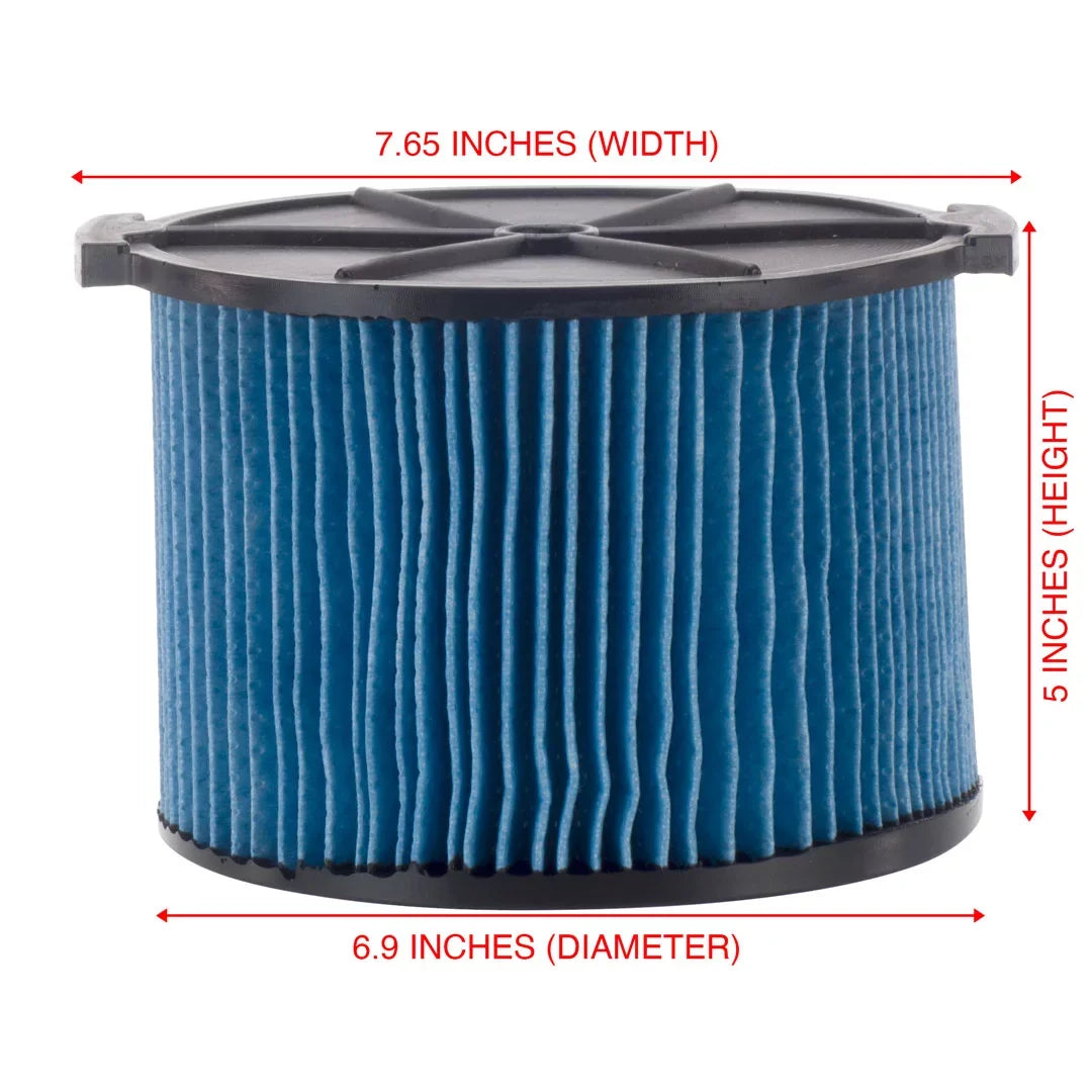5 Pack VF3500 3-Layer Fine Dust Cartridge Filter Replacement Part 26643 suitable with RIDGID 3-4.5 Gallon Wet & Dry Portable Vacuums