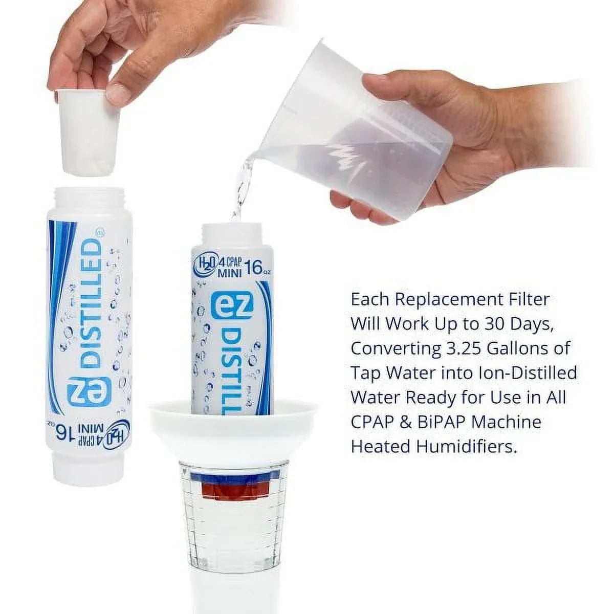 New  EZ Distilled moisture Filtration System (H2O 4 CPAP Mini)