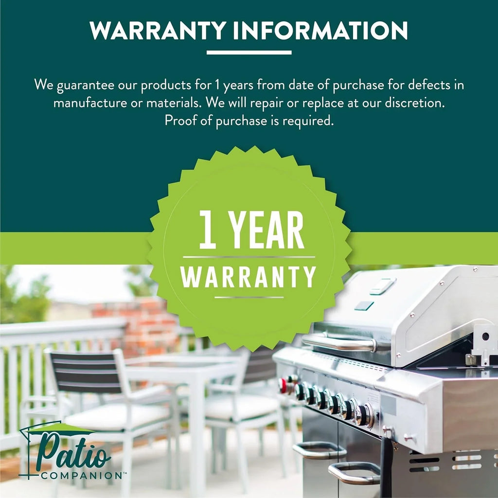 Black. Patio Companion Essential, 80 Inch BBQ Grill shield, 1 Year Warranty, Heavy-Duty Material, Waterproof and climate impervious, Gas Grill protector for Weber, Char Broil, Broil King, Etc
