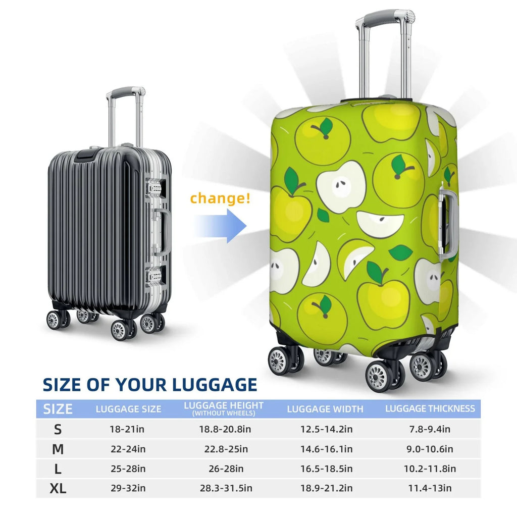 Junzan Green  Print Washable Luggage shield - Fashion Suitcase Protector Fits 18-32 Inch Luggage