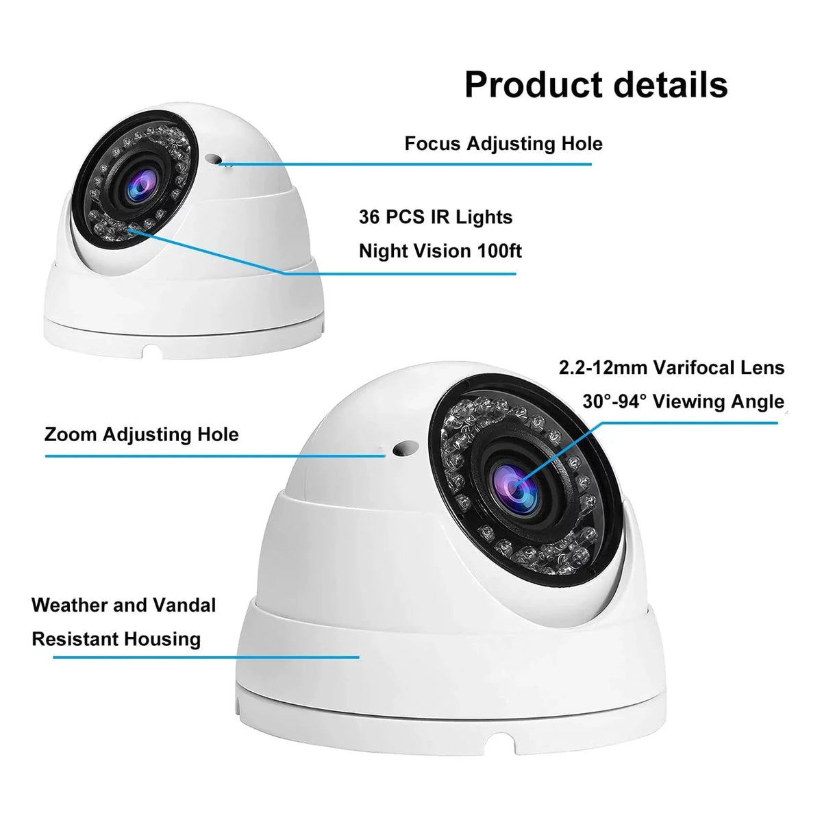 Wireless Security Camera For Home - Night Vision, Kids, Two Way Talk, Auto Tracking - Nozaya