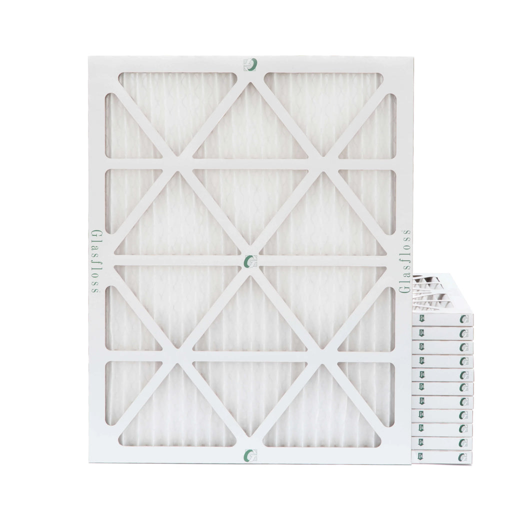Replacement filters for Carrier, Payne, & Bryant.. Case of 12. 16-3/8 x 21-1/2 x 1 MERV 10 Pleated Air Filters by Glasfloss