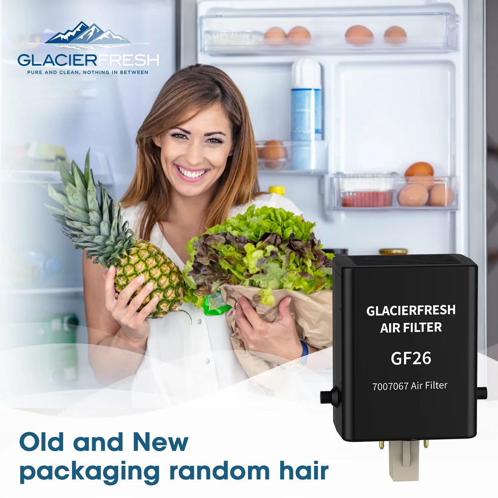 GLACIER FRESH Air Filter Replacement for Refrigerator 7007076 Air Filter, 3 Pack