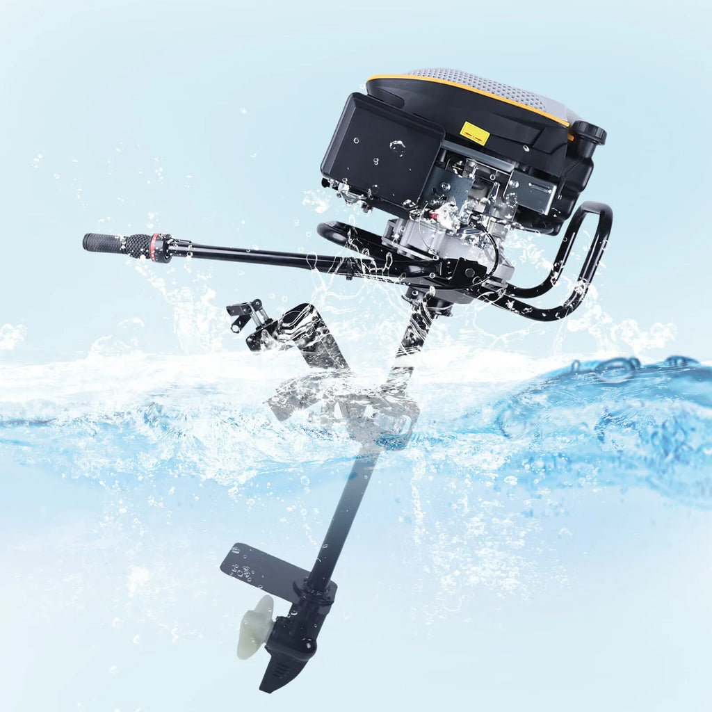YIYIBYUS 4 Stroke 4.3KW Outboard Engine,225CC Air Cooling System Outboard vessel Motor Heavy Duty Outboard Motor Propeller vessel Engine