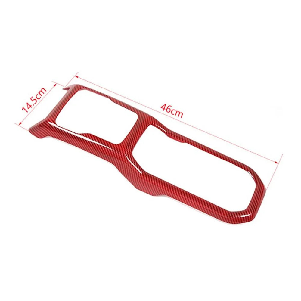Teledu Red Carbon Gear Shift Panel Cup Holder wrap Trim For Jeep Wrangler Parts