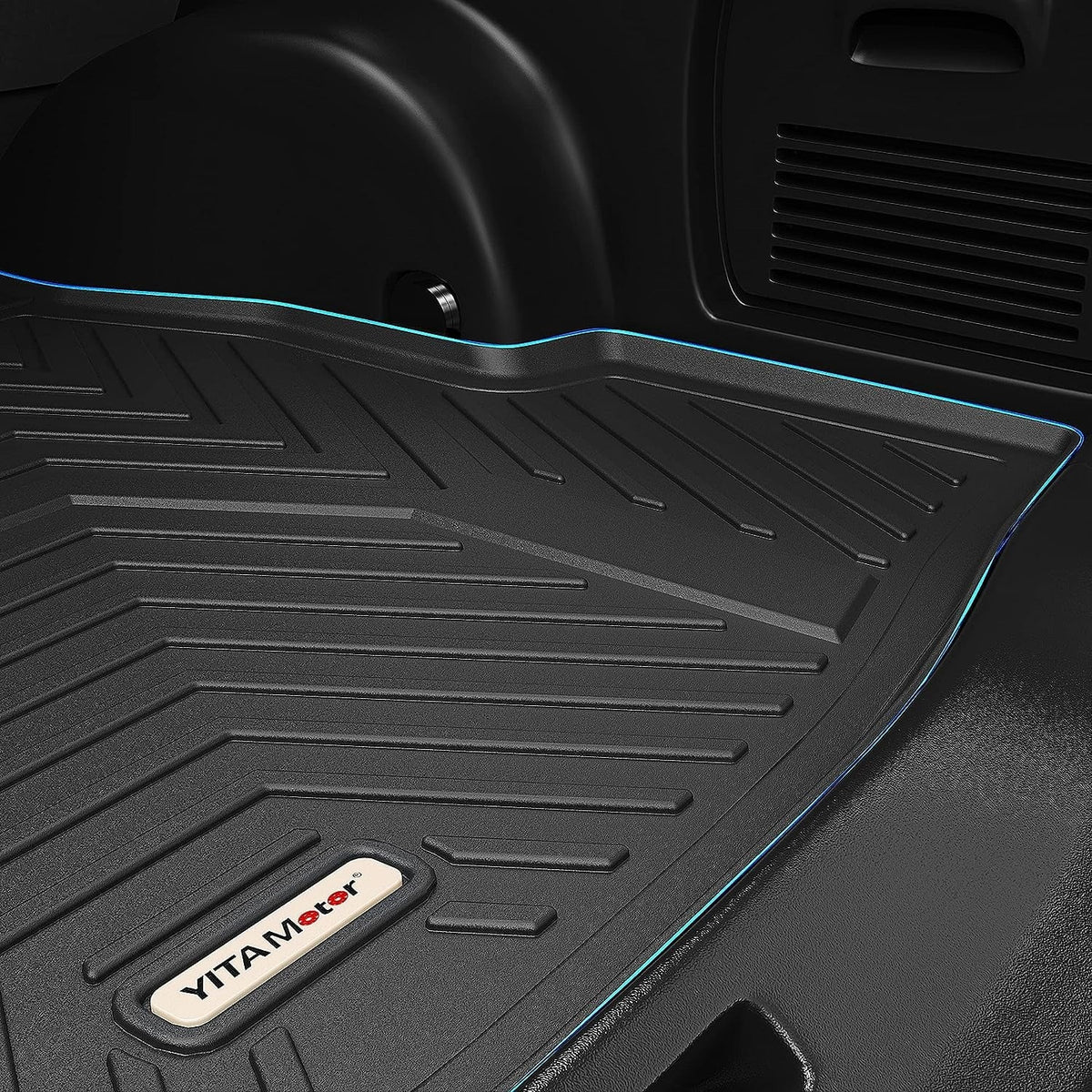 Ledkingdomus Floor Mats 3D Cargo Liner for 2019-2023  RAV4 Rear Trunk Rubber All Season TPE Black