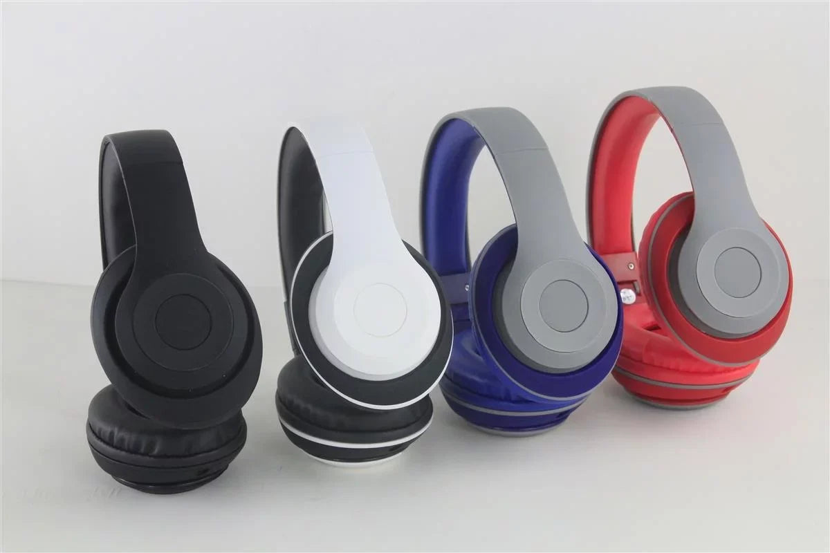 Over-the-Head Stereo Wireless Headsets for  Galaxy A70, A50, A40, A30, A10, BLU C5L, CAT S48c, B35 (Red)