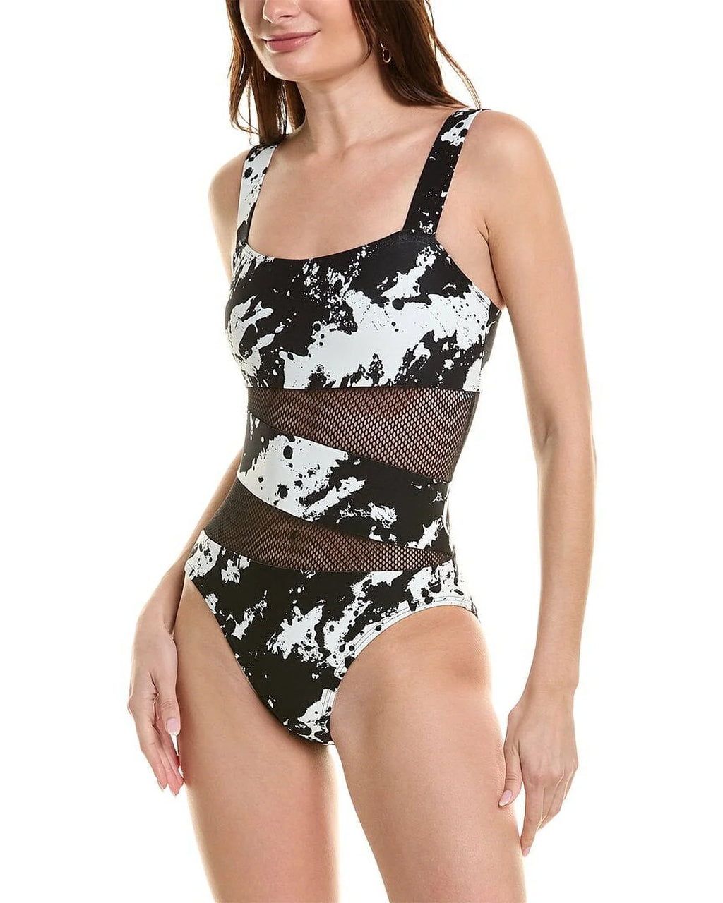 Carmen Marc Valvo womens  Spliced One-Piece, 8, Black