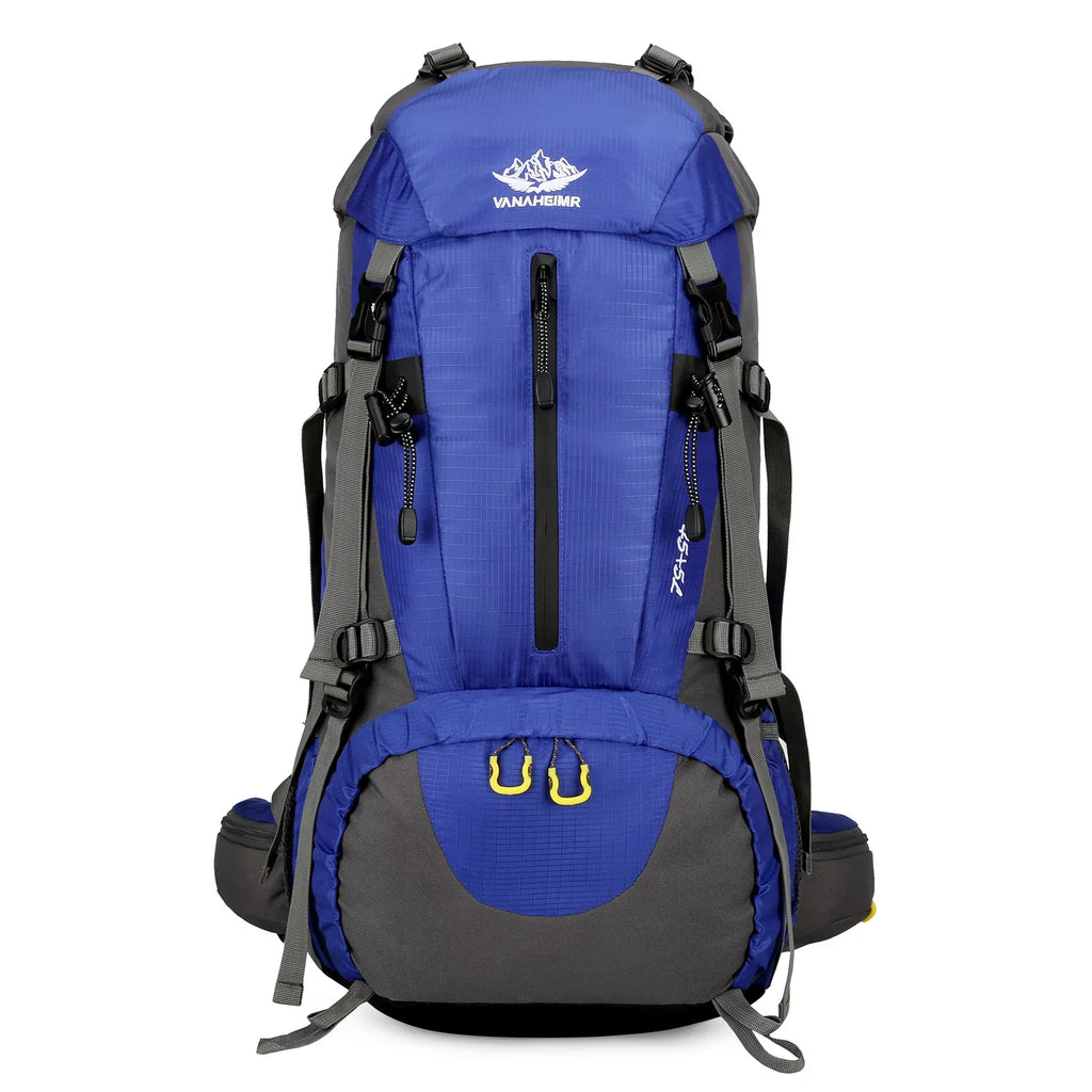 Adventure Backpack50L Waterproof Camping Backpack with Shoe Compartment and Rain shield