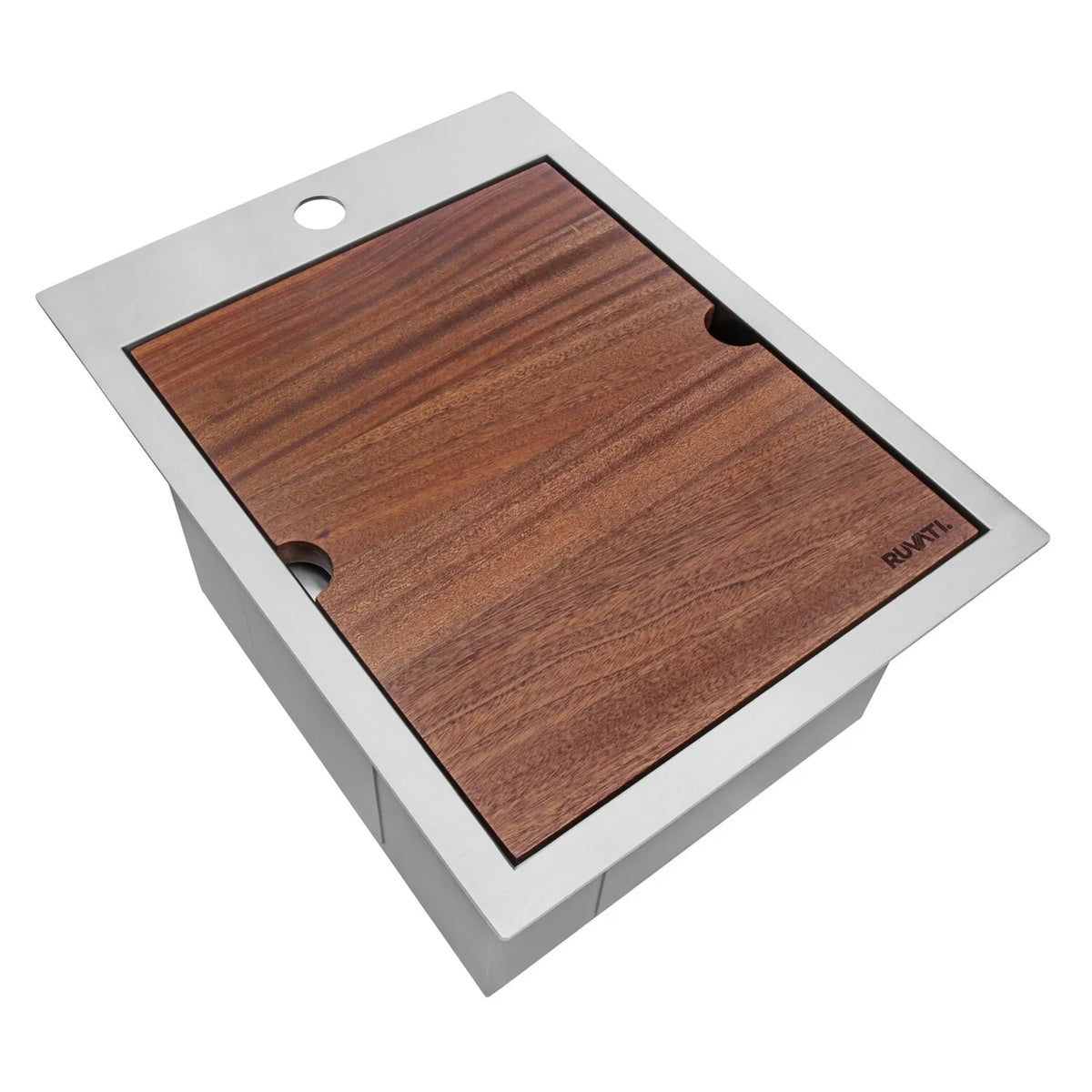 Workstation Drop-in Topmount Bar Prep RV Sink 16 Gauge Stainless Steel. Ruvati RVH8210 15 x 20 in