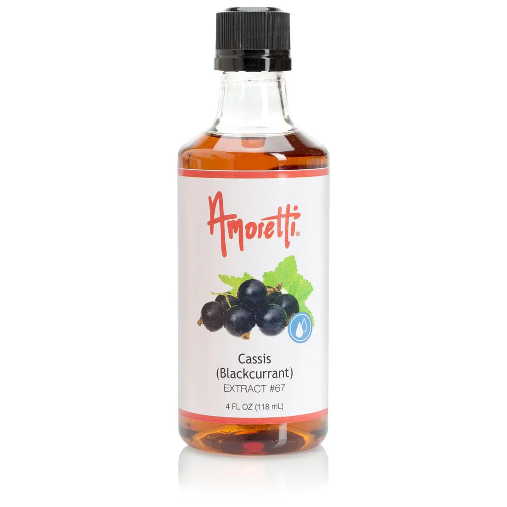 Amoretti - Cassis (Blackcurrant) Extract liquid Soluble 2 oz - Highly Concentrated & Perfect For Pastry, Savory, Brewing, and more, Preservative Free, Vegan, Kosher Pareve, Keto Friendly