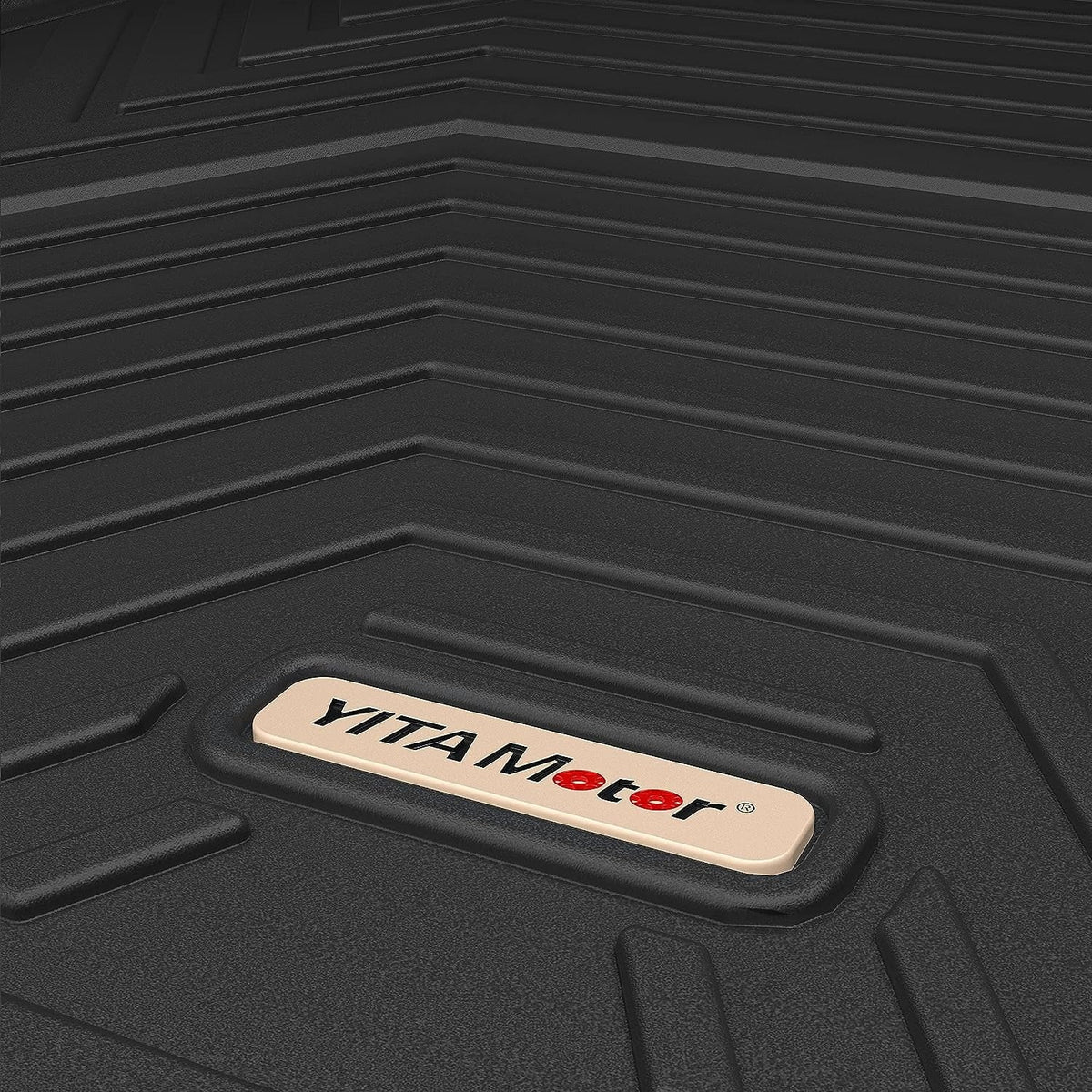 Ledkingdomus Floor Mats 3D Cargo Liner for 2019-2023  RAV4 Rear Trunk Rubber All Season TPE Black