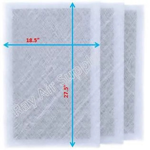 RAYAIR SUPPLY 20x30 Replacement Filter Pads suitable with Dynamic Air Cleaner 20x30 Refills (3 Pack) WHITE