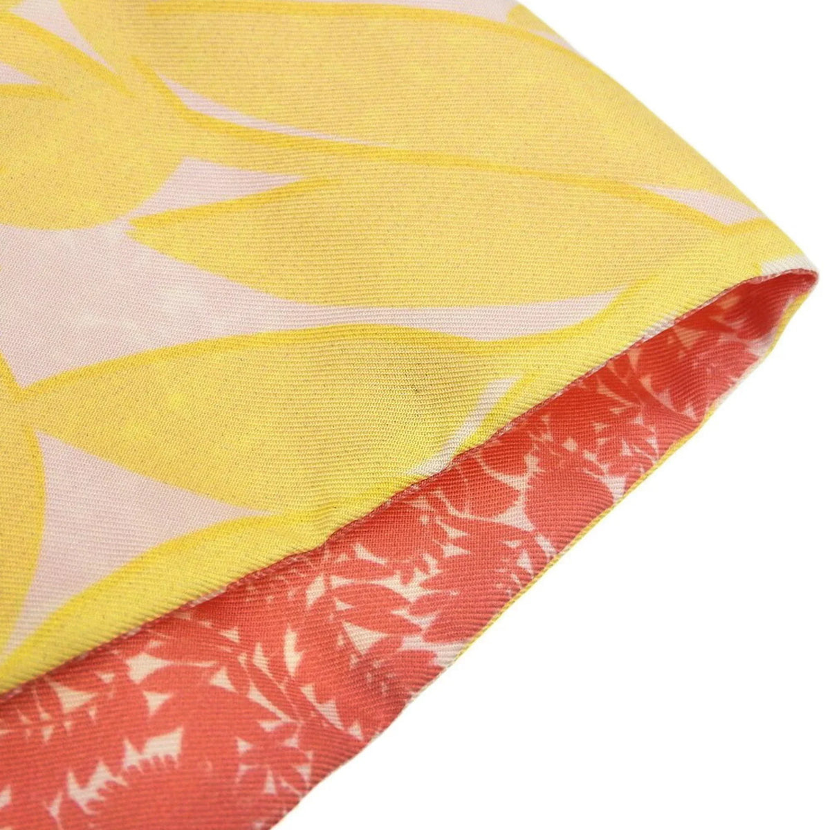 Pre-Owned Louis Vuitton LOUIS VUITTON Bandeau Tropical Flower Scarf Silk Pink Yellow M75272 (Good)