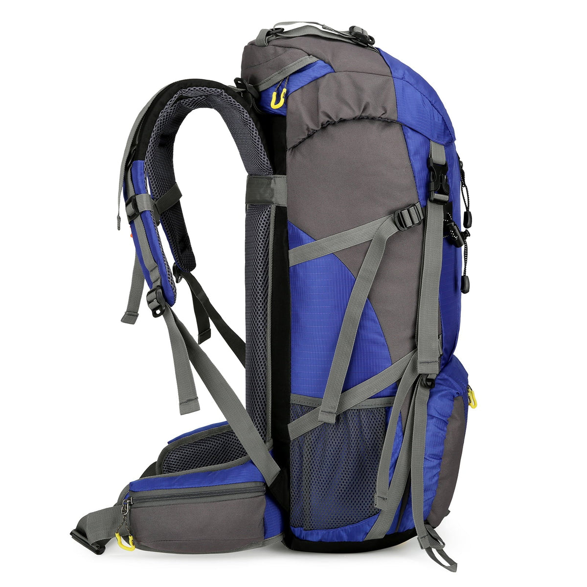 Adventure Backpack50L Waterproof Camping Backpack with Shoe Compartment and Rain shield