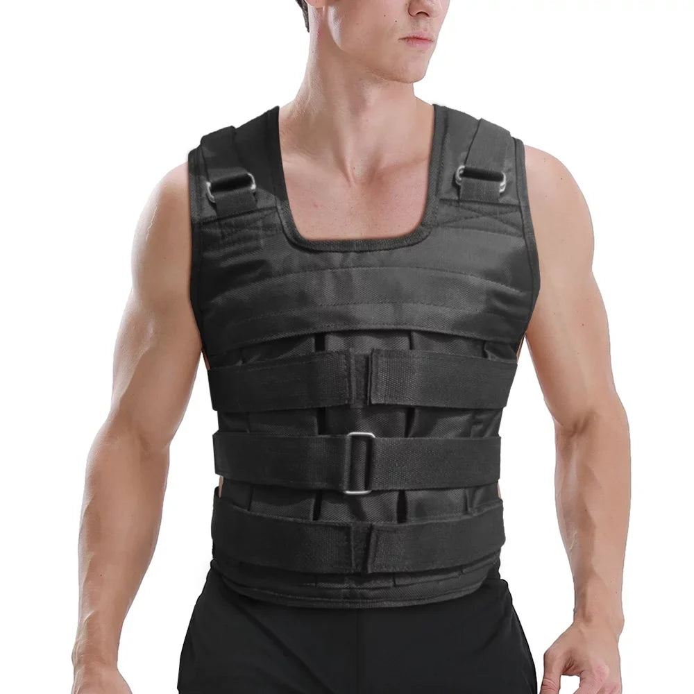 Load, Oxford Cloth. Nebublu Strength Training Weighted Vest - Adjustable Weight Jacket, 50kg Max