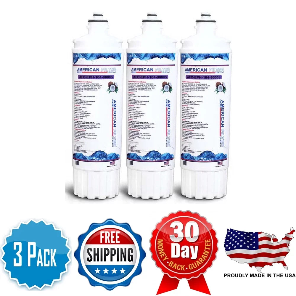 AFC Brand , aqua Filters , Model # AFC-EPH-300-12000K , suitable with Everpure® 7CB5 - 3 Pack - Made in U.S.A.